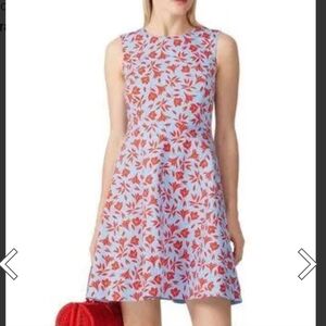 Draper James Light Blue Red A Line Mini Dress sz 10